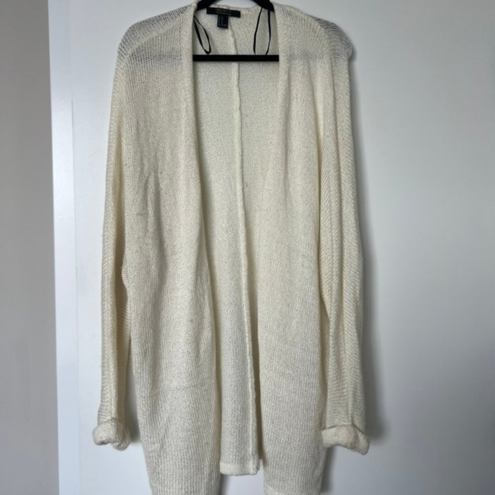 cream cardigan - long sleeved - size M